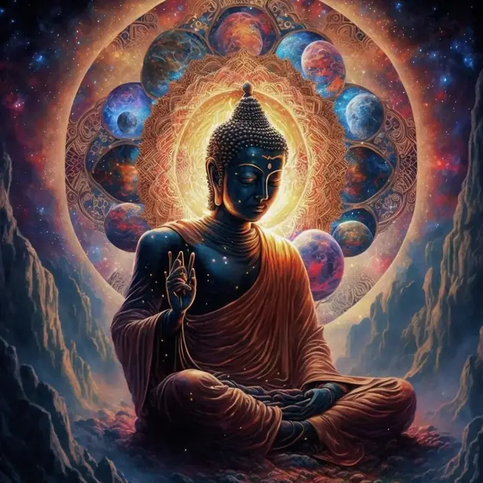 Imagen espiritual de meditación y energía