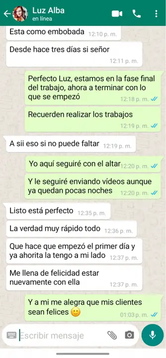 Mensaje de testimonio sobre orientación espiritual